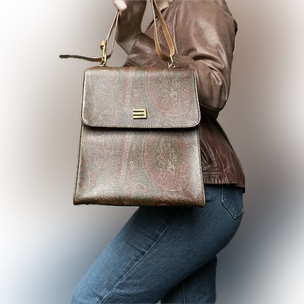 EUC ETRO Vintage 1997 classic paisley authentic shoulder bag - Picture 3 of 17